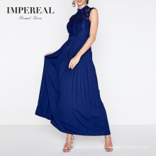 Straight Styles Ladies Navy Color Evening Long Women Dresses Party